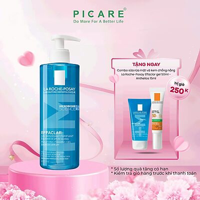 Gel rửa mặt tạo bọt làm sạch La Roche-Posay Effaclar Purifying Foaming Gel 400ml
