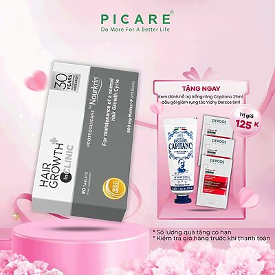 Viên uống hỗ trợ kích thích mọc tóc nam nữ Nourkrin Hair Growth+ Inclinic ( Hộp 90 viên )