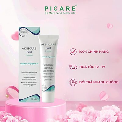Kem Giảm Viêm Mụn, Kiểm Soát Bã Nhờn Aknicare Fast Cream Gel 30ml