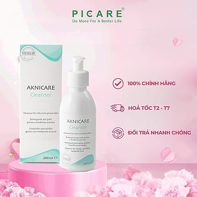 Gel Rửa Mặt Cho Da Dầu Mụn Aknicare Cleanser 200ml