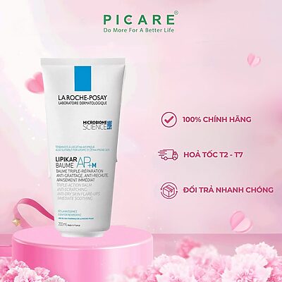 Kem Dưỡng Làm Dịu Cho Da Cơ Địa, Kích Ứng La Roche-Posay Lipikar Baume Light AP+M 200ml