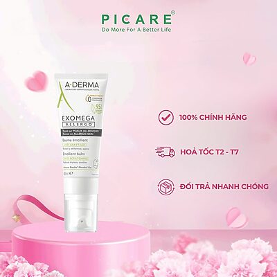 Kem Dưỡng Ẩm Dành Cho Da Mặt Và Cơ Thể Giúp Da Mềm Mại A-Derma Exomega Allergo Emollient Balm 40ml