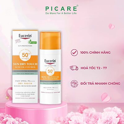 Kem Chống Nắng Cho Da Nhờn Mụn Eucerin Sun Oil Control Dry Touch SPF50+ 50ml