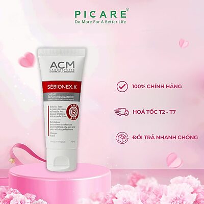 Kem hỗ trợ giảm bã nhờn ngăn ngừa mụn ACM Sebionex K Cream 40ml