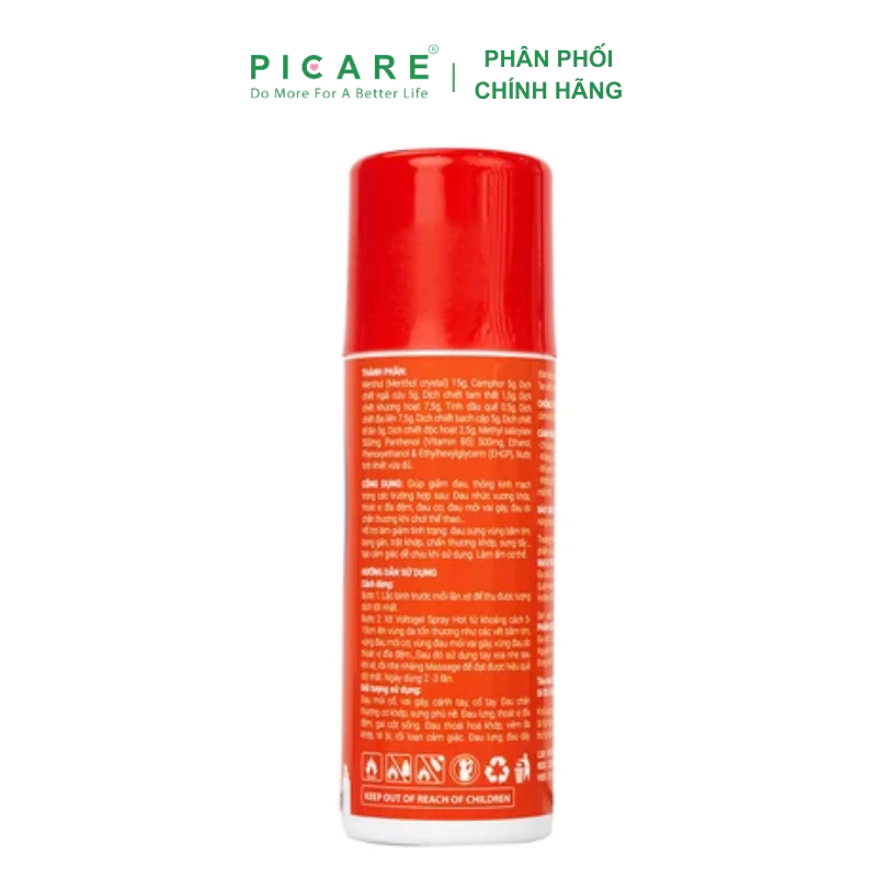 Chai xịt nóng Voltogel Hot Spray giảm đau cơ, đau vai, bầm tím, bong gân 120ml - Ảnh 6