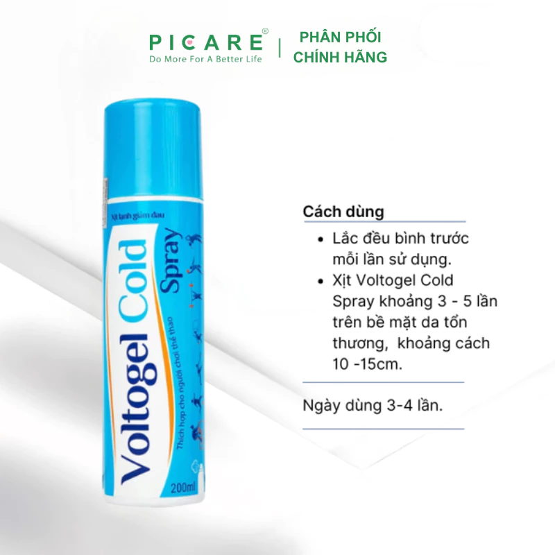 Chai xịt lạnh Voltogel Cold Spray giảm đau 200ml - Ảnh 6
