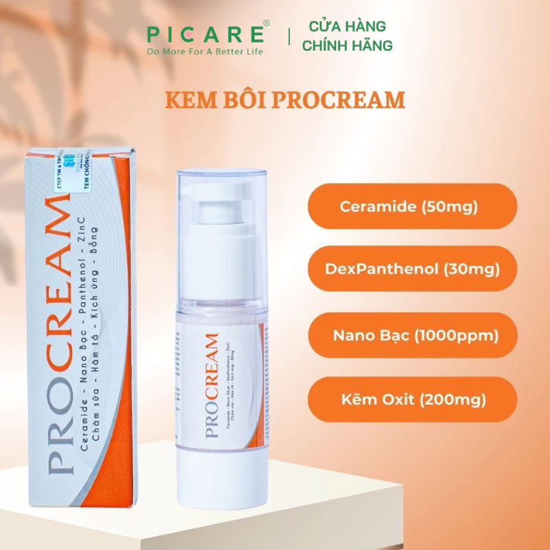 Kem Bôi Procream Hỗ Trợ Giảm Hăm Tã, Chàm Sữa, Bỏng, Kích Ứng Da 50g - Ảnh 3