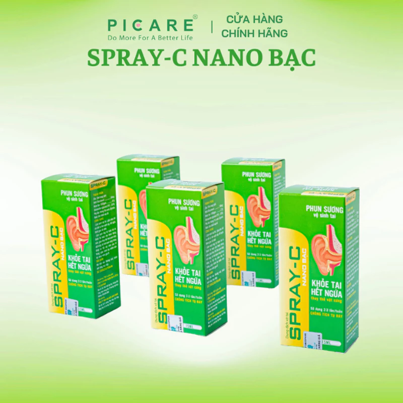 Xịt Vệ Sinh Tai Spray-C Nano Bạc Aero Chemie 15ml Làm Sạch Ráy Tai, Phục Hồi Cơ Chế Tự Làm Sạch Ráy - Ảnh 5