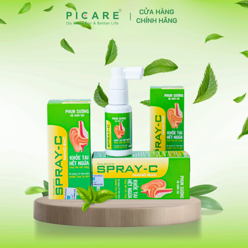 Xịt Vệ Sinh Tai Spray-C Nano Bạc Aero Chemie 15ml Làm Sạch Ráy Tai, Phục Hồi Cơ Chế Tự Làm Sạch Ráy - Ảnh 6